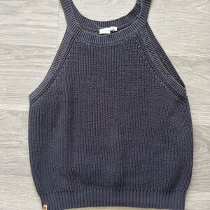 Dark Gray Knit Tank Top
